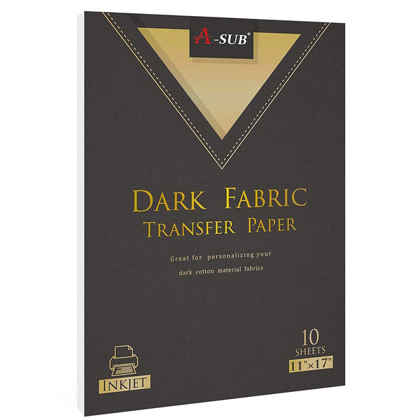 A-SUB 11"x17" Dark Fabric Transfer Paper, 10 Sheets - A-SUB