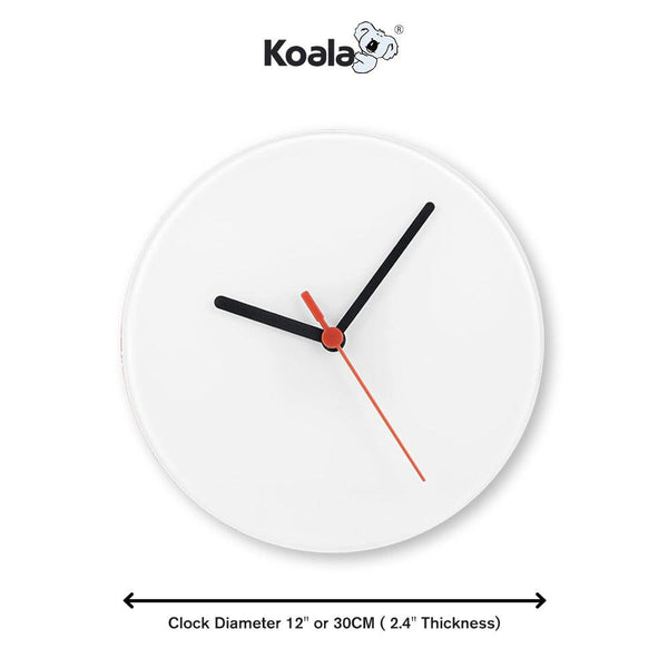 Sublimation Wall Clock Blank 12" Round - A-SUB