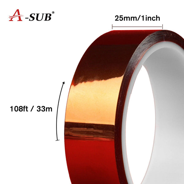 A-SUB Heat Resistant Tape 25mm x 108FT - A-SUB