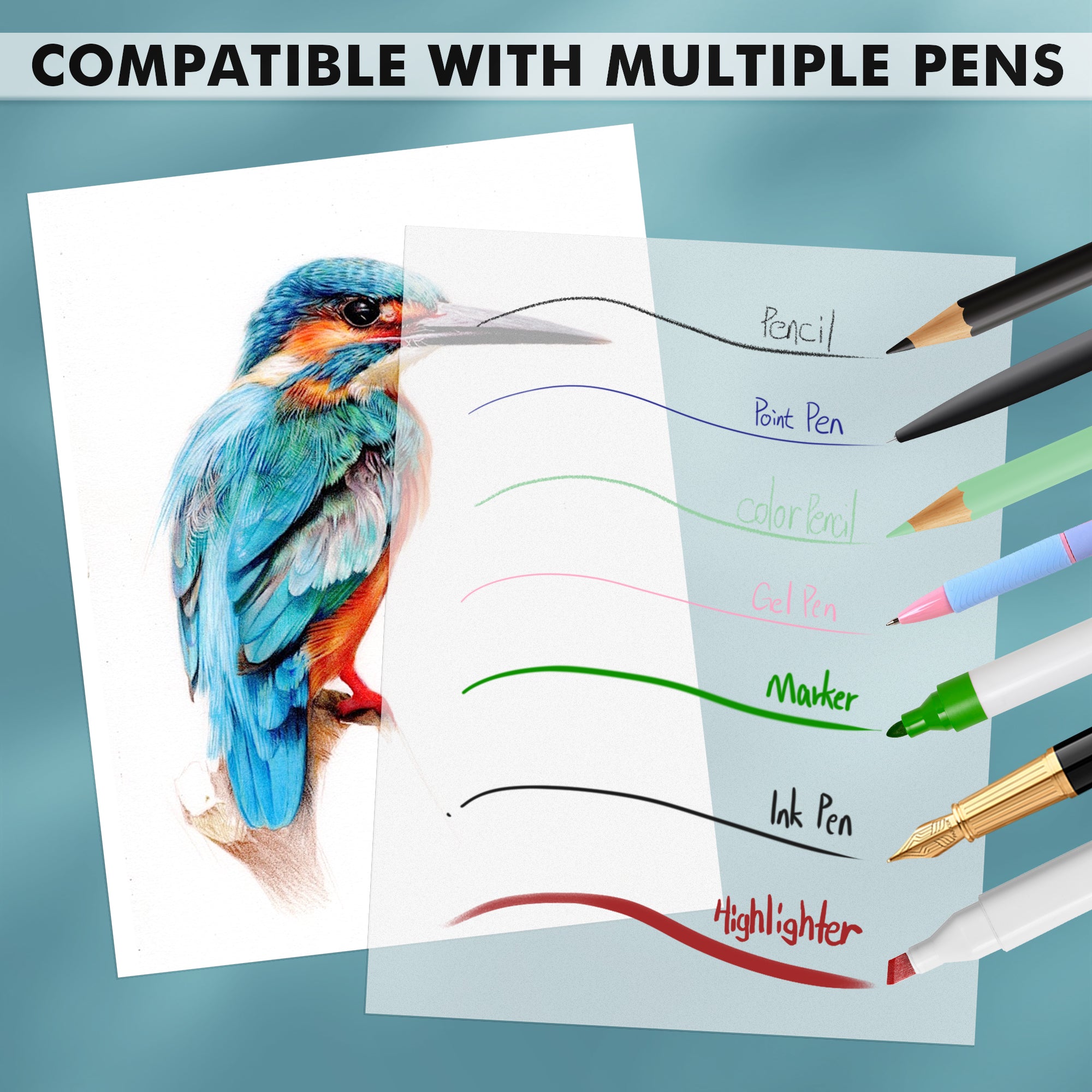 Artist’s Tracing Paper Pad 8.5x11 Inch 100 Sheets 32 LB / 50 GSM