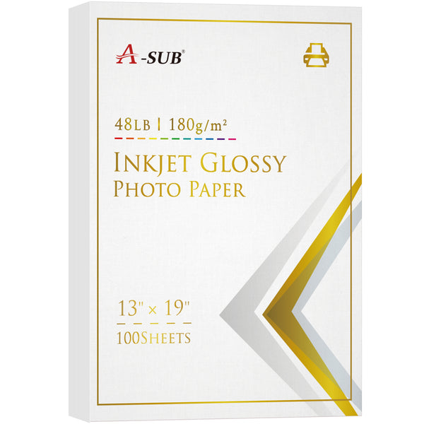 A-SUB 13x19 Inches Glossy Cast Coated Photo Paper 48lb 180gsm