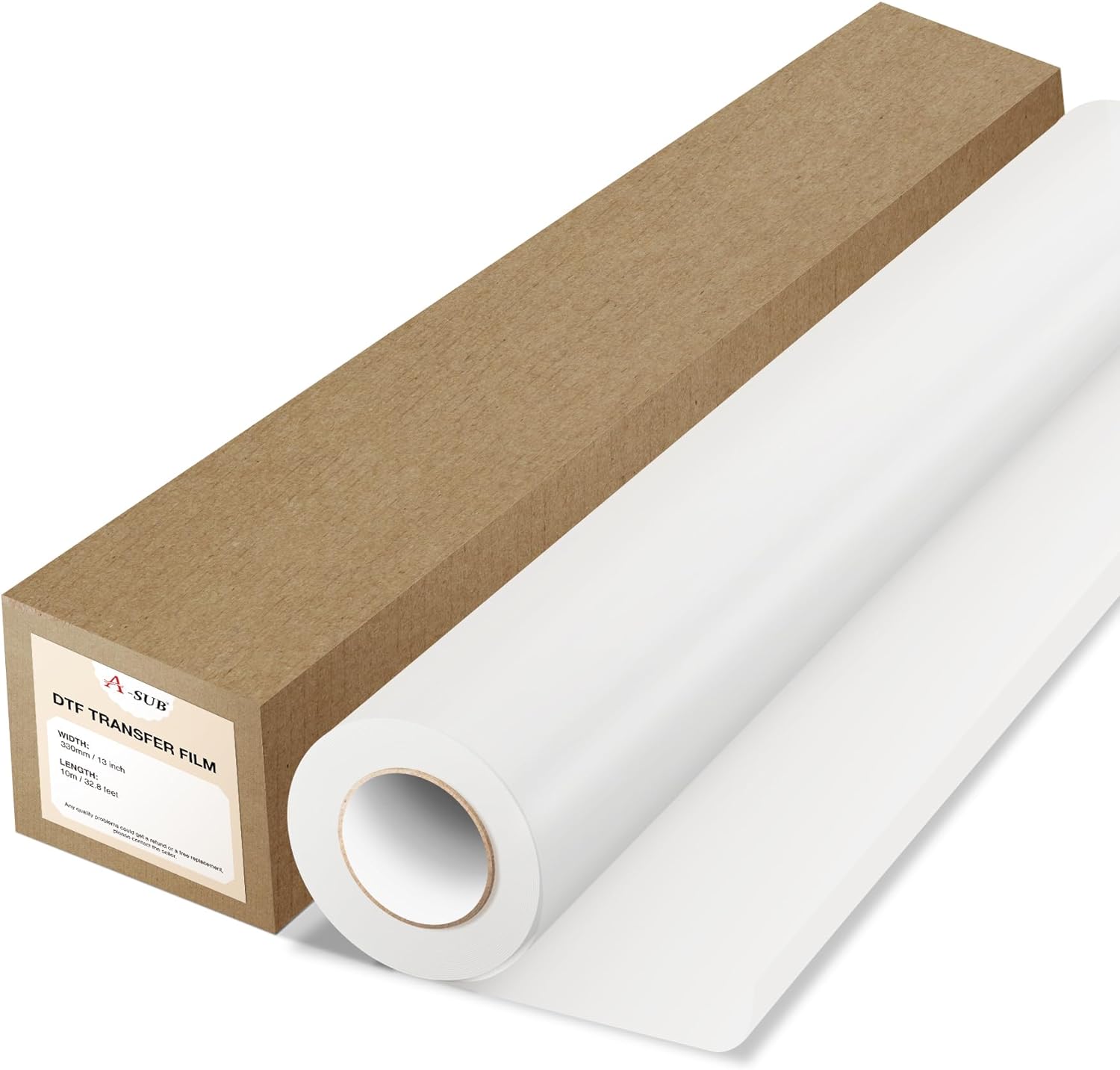 A-SUB DTF Transfer Film Roll, 13 X 32.8ft (Double Sided Matte)