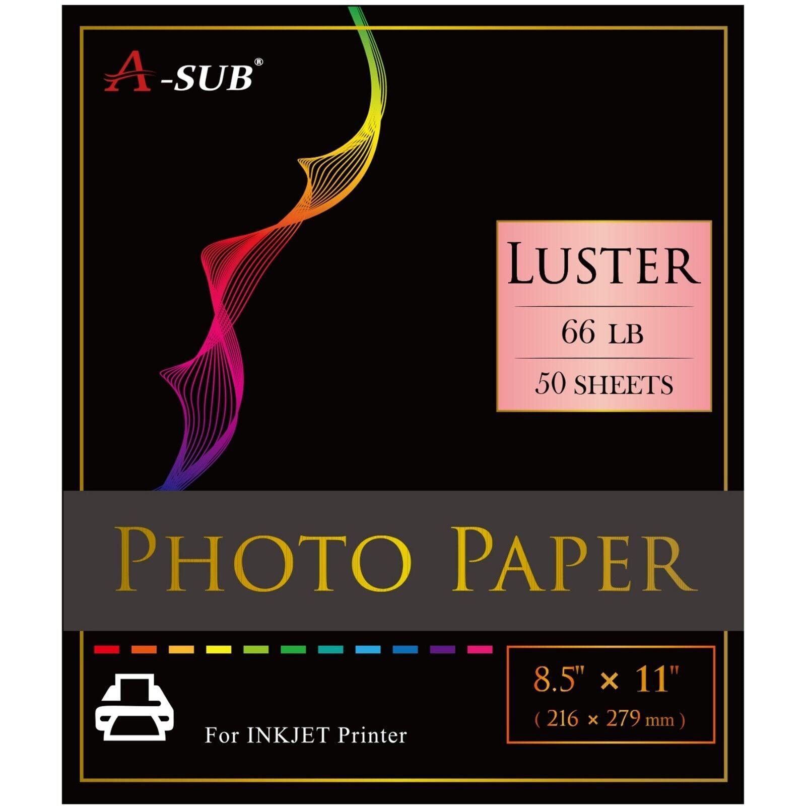 A-SUB Luster Resin-Coated Photo Paper 8.5