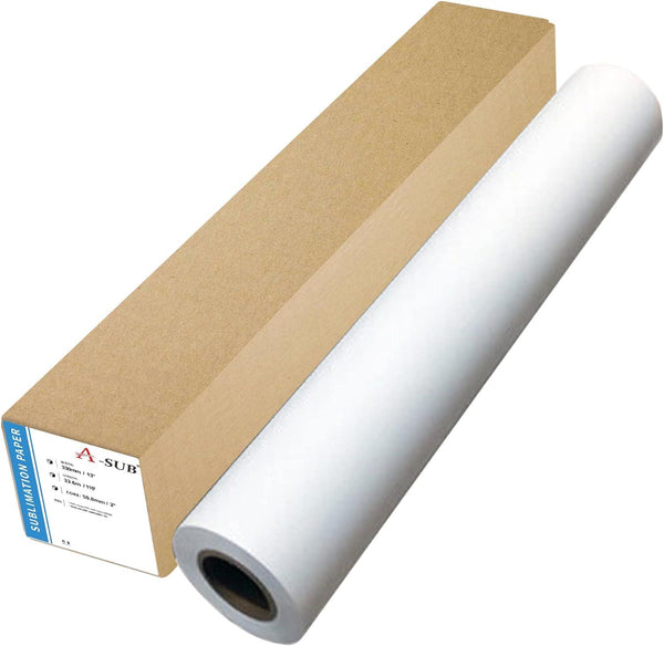 A-SUB 13"x110' Sublimation Paper 120gsm, Roll Size - A-SUB