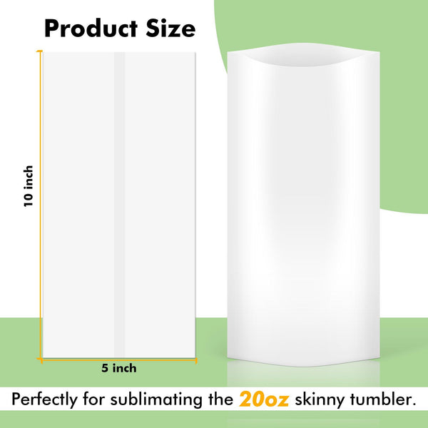 A-SUB Sublimation Shrink Wraps Sleeves 50 Sheets for Sublimation Beginner - A-SUB