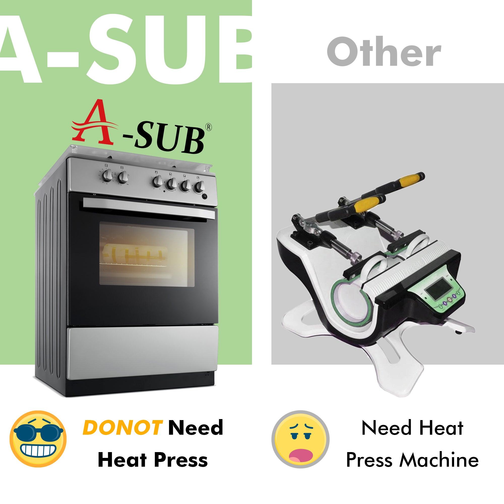 A-SUB Sublimation Shrink Wraps Sleeves 50 Sheets for Sublimation Beginner - A-SUB