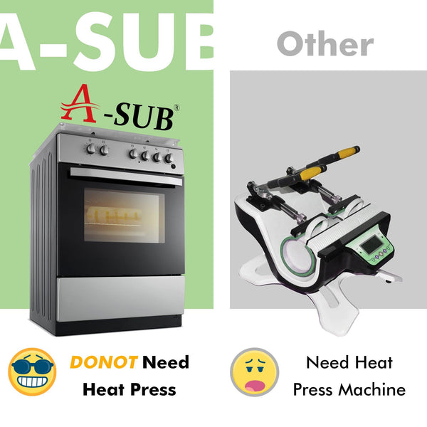 A-SUB Sublimation Shrink Wraps Sleeves 50 Sheets for Sublimation Beginner - A-SUB