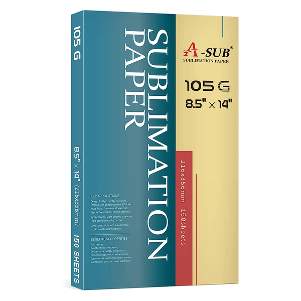 A-SUB 8.5"x14" 105 gsm Sublimation Paper 150 sheets - A-SUB