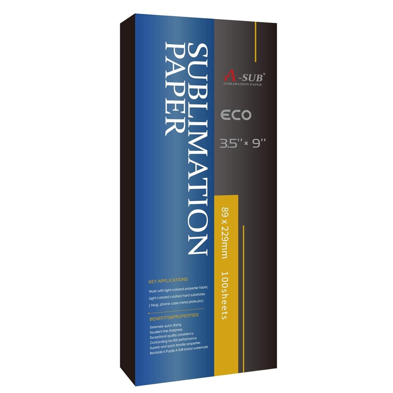 A-SUB Mug-size Sublimation Paper 3.5x9 Inch for 11 oz