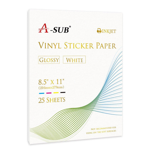 A-SUB White Vinyl Sticker Paper with Cute Monster Design (Desgin Included) - A-SUB