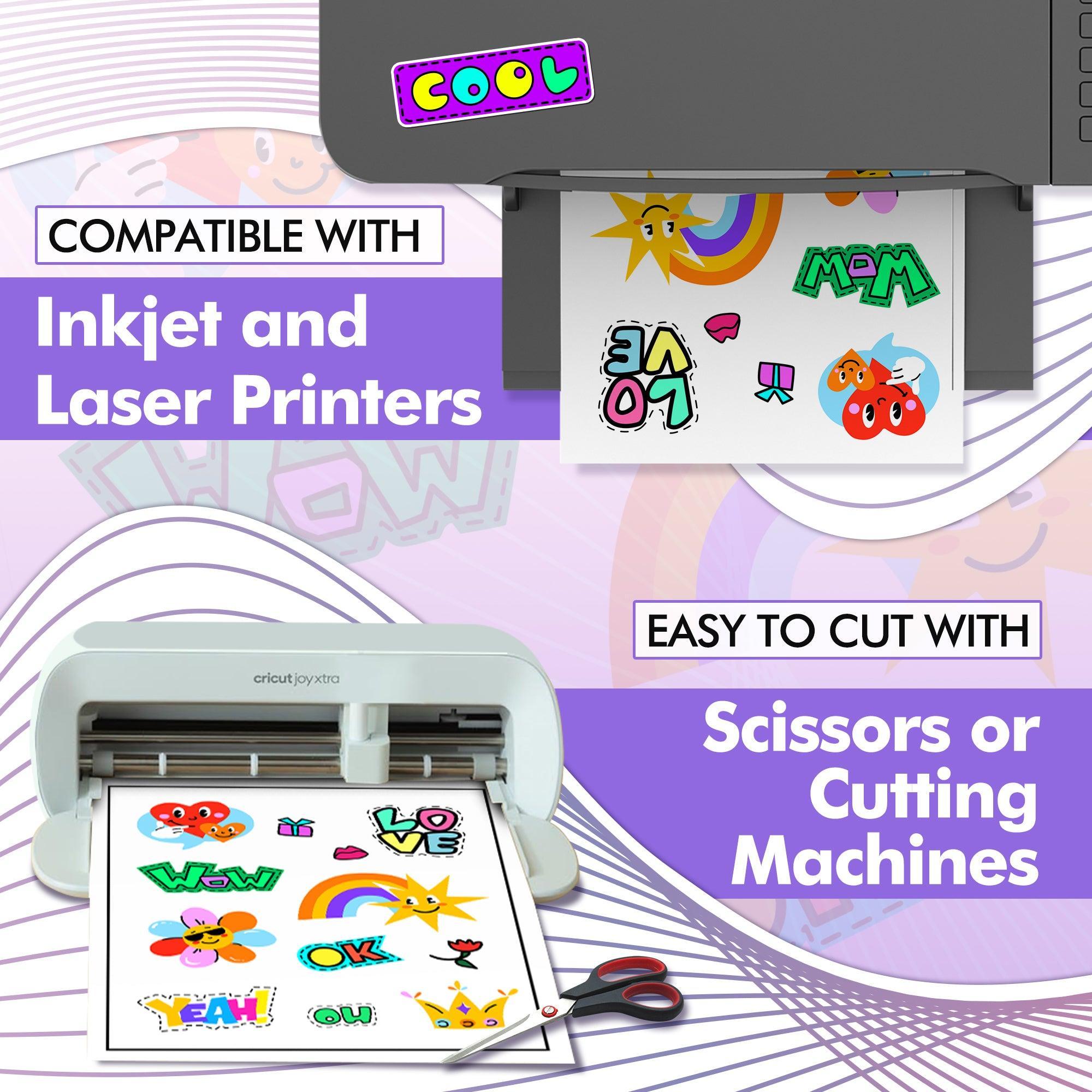 A-SUB Waterproof Matte Vinyl Sticker Paper for Inkjet Printer 200 Sheets - A-SUB
