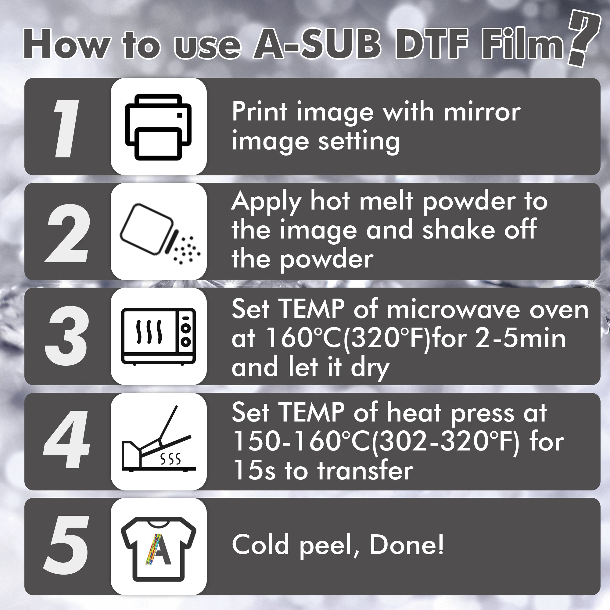 A-SUB DTF Varied Effects Film Set 8.5