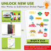【Bulk Prices】 500 Sheets A-SUB Waterproof White Glossy Vinyl Sticker Paper - A-SUB