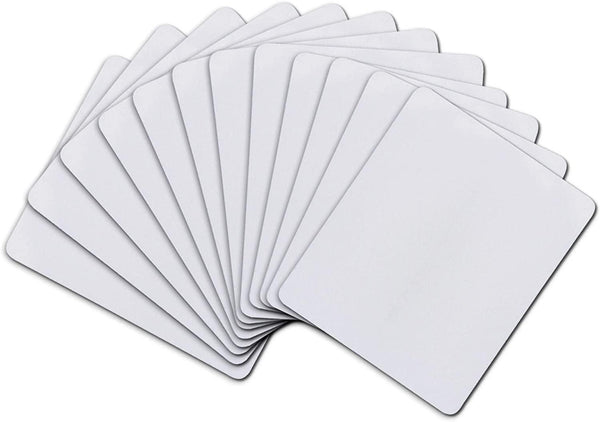 A-SUB Sublimation Mouse Pad Blank 9.4x7.9x0.07 inches White 12pcs - A-SUB