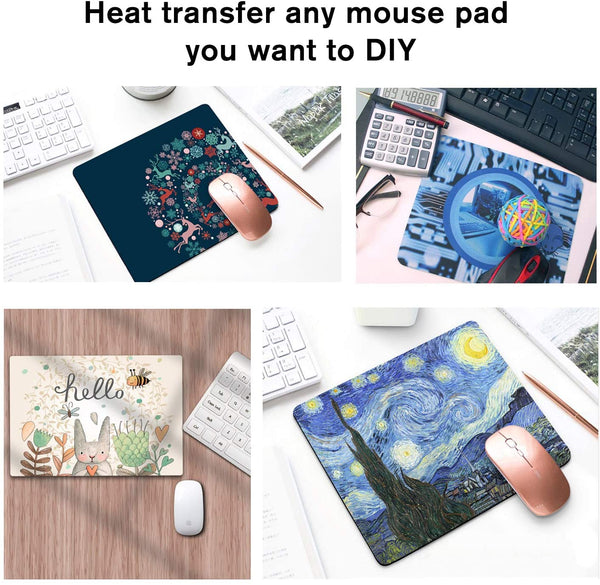 A-SUB 12PCs Sublimation Mouse Pad Blank Rectangular Blanks for Sublimation Transfer Heat Press Printing Crafts 24x20x0.2cm White