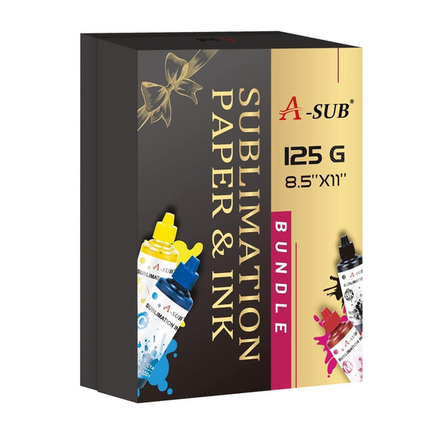 A-SUB Sublimation Paper 125gsm & Sublimation Ink & Mouse Pad Bundle Kit - A-SUB
