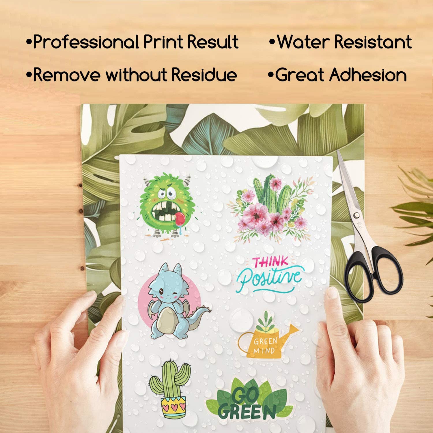 A-SUB Waterproof  Glossy Vinyl Sticker Paper for Inkjet Printer 25 Sheet