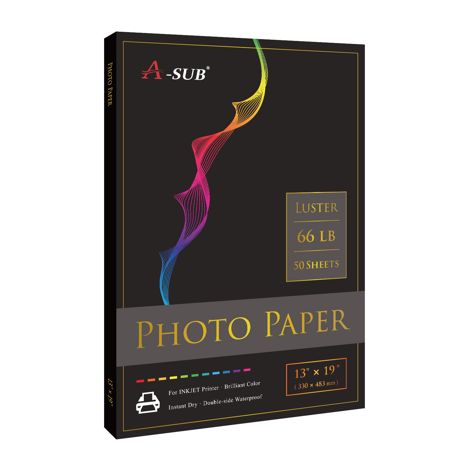 A-SUB Waterproof Glossy Vinyl Sticker Paper for Inkjet Printer 25 Sheet, A- SUB