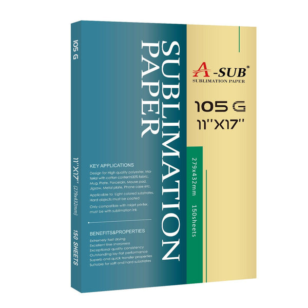 A-SUB 11"x17" Sublimation Paper 105gsm, 150 Sheets - A-SUB