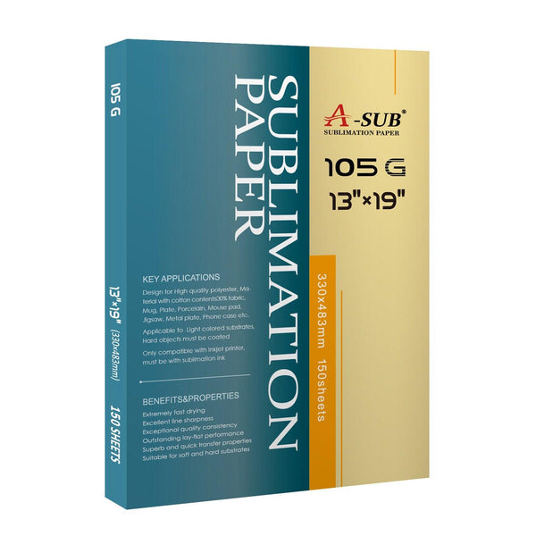 A-SUB 13"x19" Sublimation Paper 105gsm, 150 Sheets - A-SUB