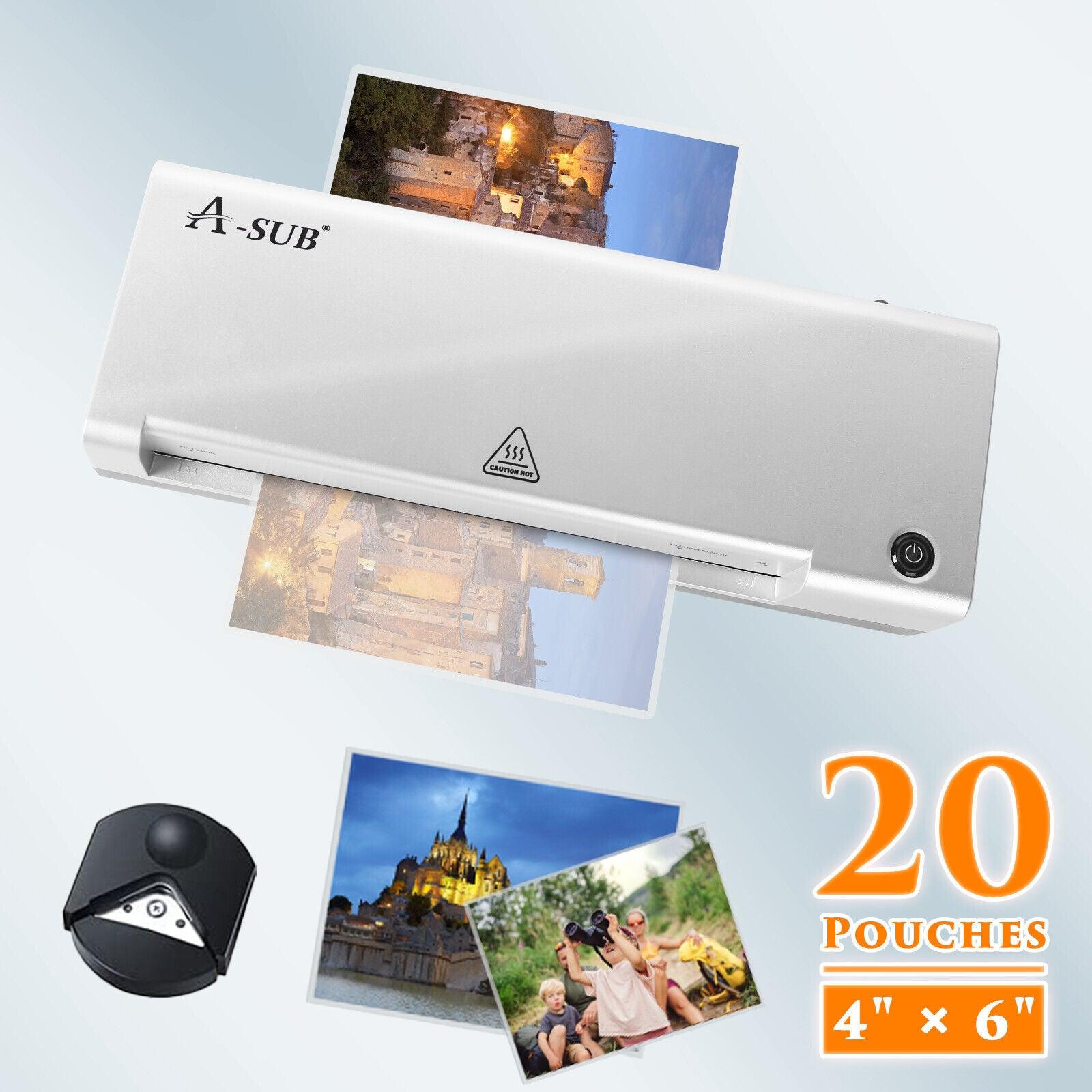 A-SUB Thermal Laminator Machine 9 inch w/ 20 Laminating Pouch Corner Rounder A4 - A-SUB