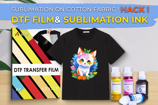 How to Sublimate on 100% Cotton T-Shirts with DTF Film & Sublimation ink ?