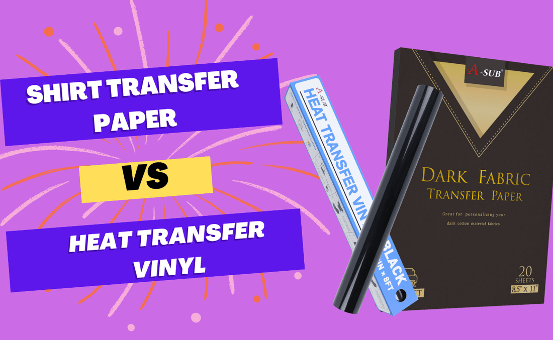 Shirt transfer paper vs Heat Transfer Vinyl ?! Pros and Cons ! - A-SUB