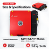 A-SUB A280 DTF powder curing oven upgrade with specifications including dimensions and power details.