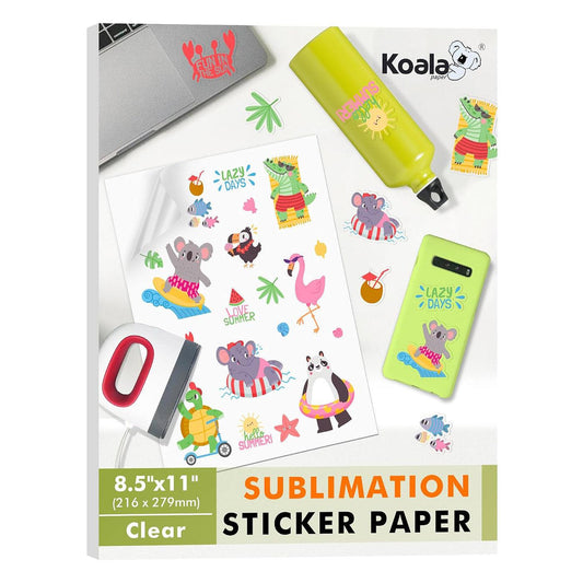 100% Waterproof Clear Glossy Sublimation Sticker Paper 25 Sheets - A-SUB