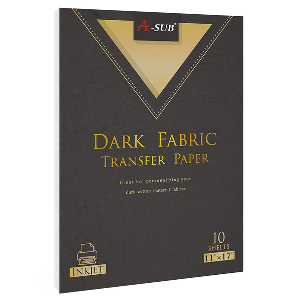 A-SUB 11"x17" Dark Fabric Transfer Paper, 10 Sheets