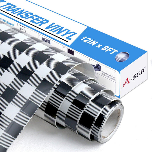 A-SUB Plaid Pattern Heat Transfer Vinyl 12"*8ft - A-SUB