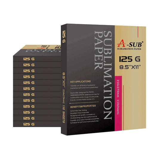 【Bulk Prices】2200 Sheets A-SUB 8.5" x 11" Sublimation Paper 125gsm - A-SUB