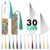 30 PCS Sublimation Blank MDF Bookmarks with Holes & Colorful Tassels – Double-Sided