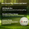 A-SUB 3-Piece Golf Ball for UV Printer with Gift Box 16pcs