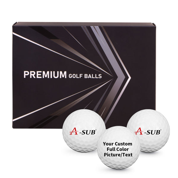 A-SUB 3-Piece Golf Ball for UV Printer with Gift Box 16pcs