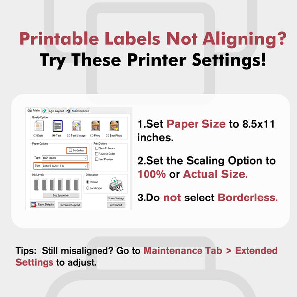 A-SUB 2 inch Round Sticker Labels White Glossy for Inkjet or Laser Printer