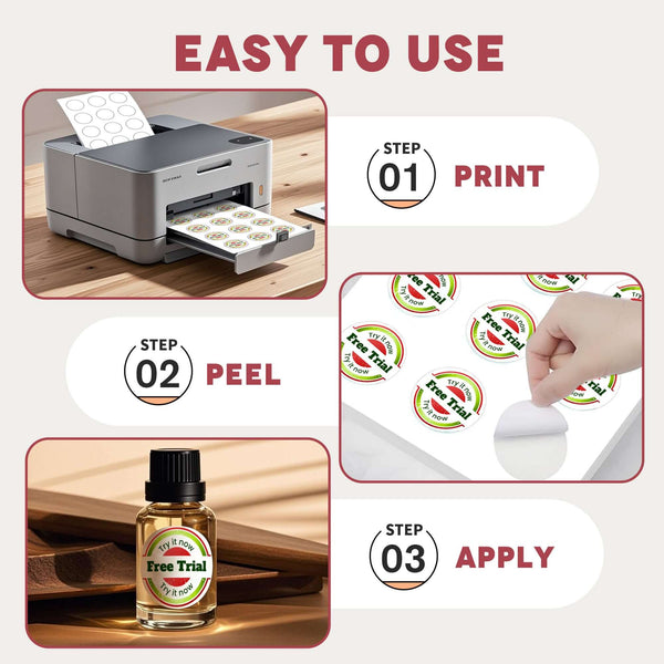 Screen With Inject Sticker Example A-SUB 2 Inch Round White Glossy Sticker Labels – For Inkjet & Laser ...