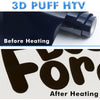 A-SUB  3D Puff Vinyl Heat Transfer - Black Puff Vinyl Roll 10''x 8FT