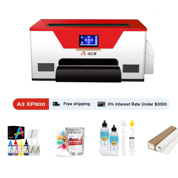 A-SUB A3 DTF Printer XP600 with Free Mateials Kits