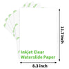  A-SUB Clear Waterslide Decal Paper Clear for Inkjet Printer  20 Sheets  A4 Size