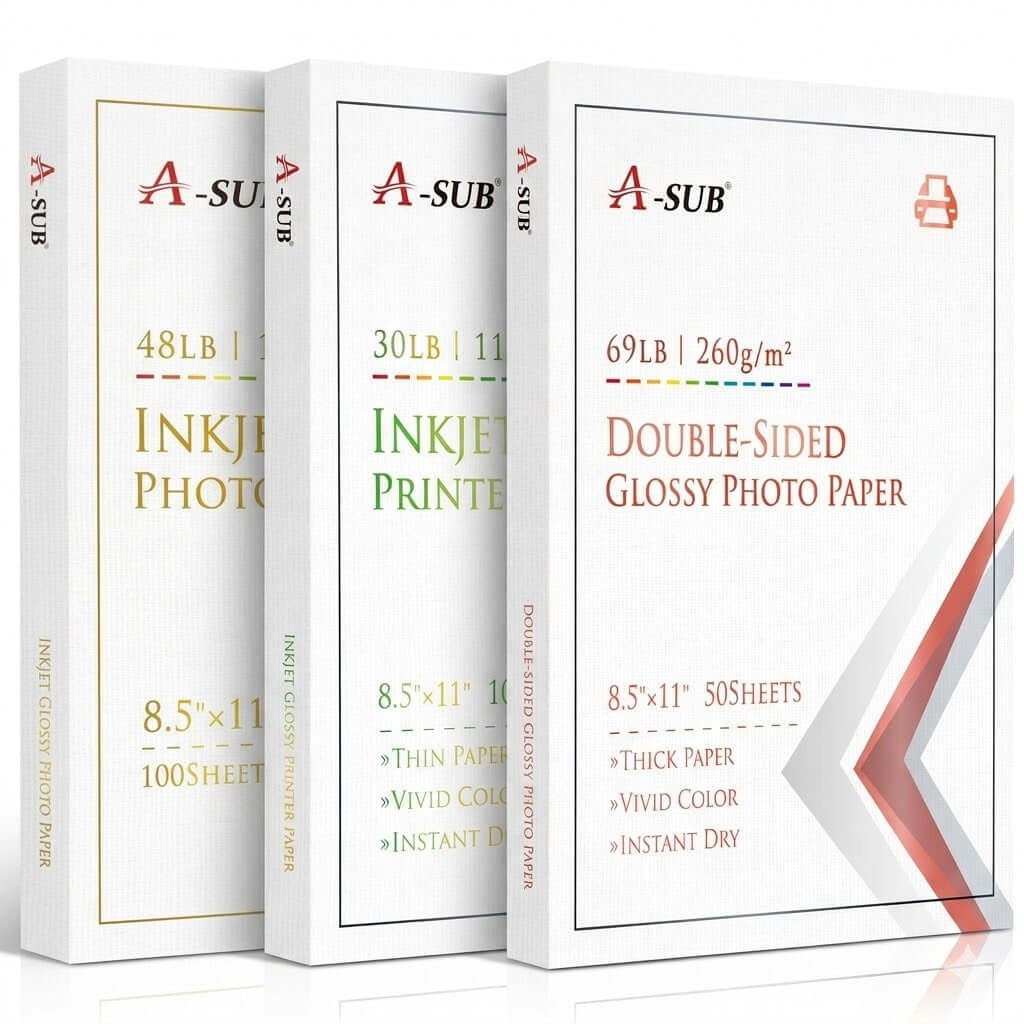 Inkjet Glossy Photo Paper Bundle 8.5" x11” Perfect Chip Bags Party Favors