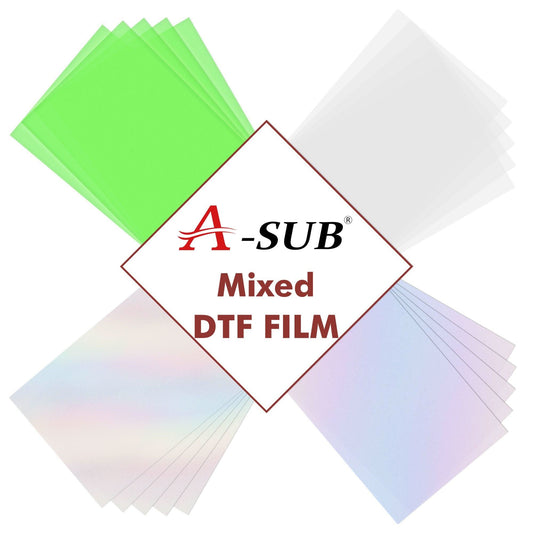 A-SUB DTF Varied Effects Film Set 8.5"*11"-Glow in the Dark , Holographic,Chameleon, Matte - A-SUB