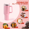 A-SUB pink 40oz insulated tumbler for UV printing, ideal for all types of drinks including coffee, juice, and more.