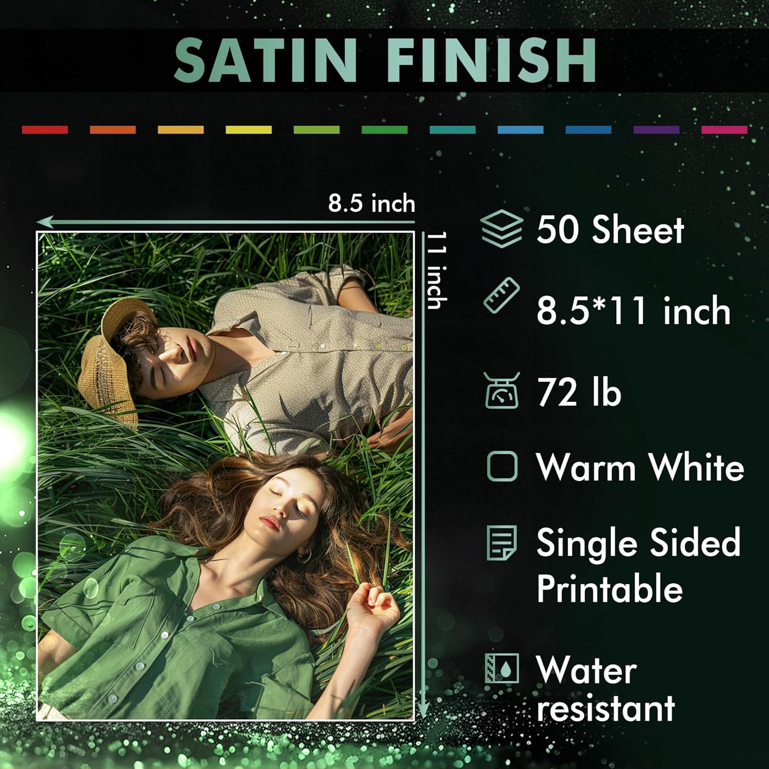 A-SUB Resin Coated Satin Photo Paper 260gsm 72lb, 8.5