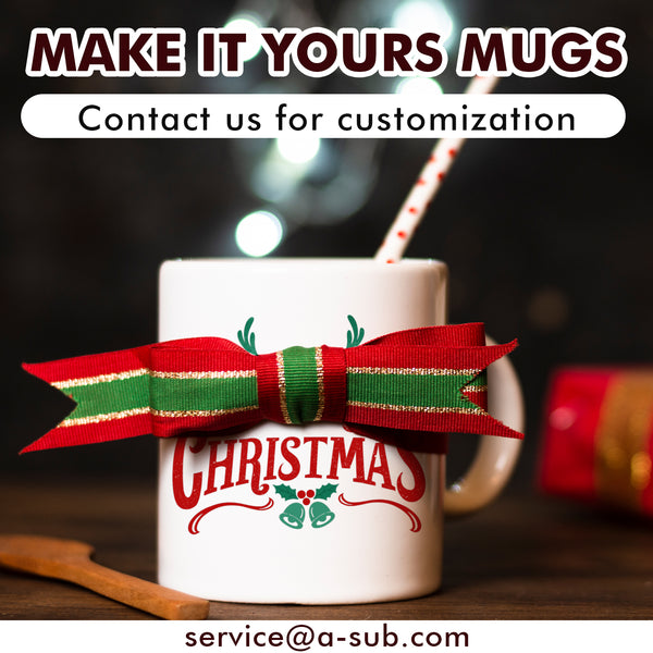 A-SUB 11oz Sublimation & UV Print Coffee Mugs packed with Foam