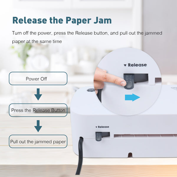 A-SUB Thermal Laminator A4 White Laminating Machine 2 Roller System with Release Button for Office School Business Use