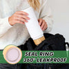 A-SUB white insulated sports water bottle for UV printing being placed in a backpack, highlighting its 360° leakproof seal ring.
