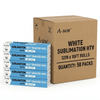 A-SUB White Sublimation HTV Rolls in bulk case, 12" x 10ft, ideal for bulk sublimation heat transfer vinyl applications.