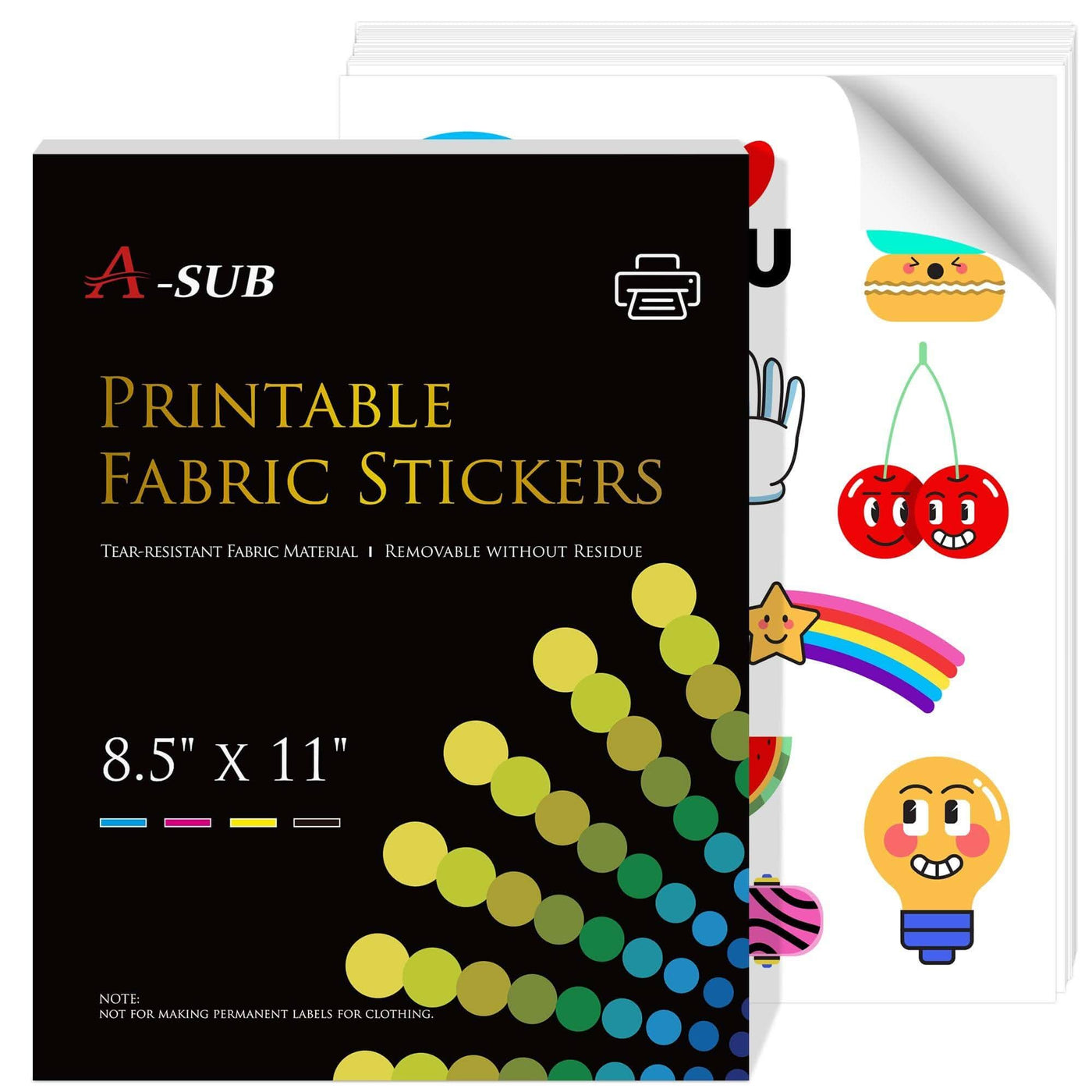 Focus Inkjet Sticker A-SUB Inkjet Self Adhesive Fabric Sticker 8.5