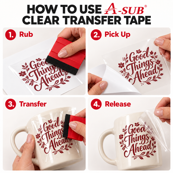 [PRE-ORDER]A-SUB Clear Transfer Tape 12"x12FT